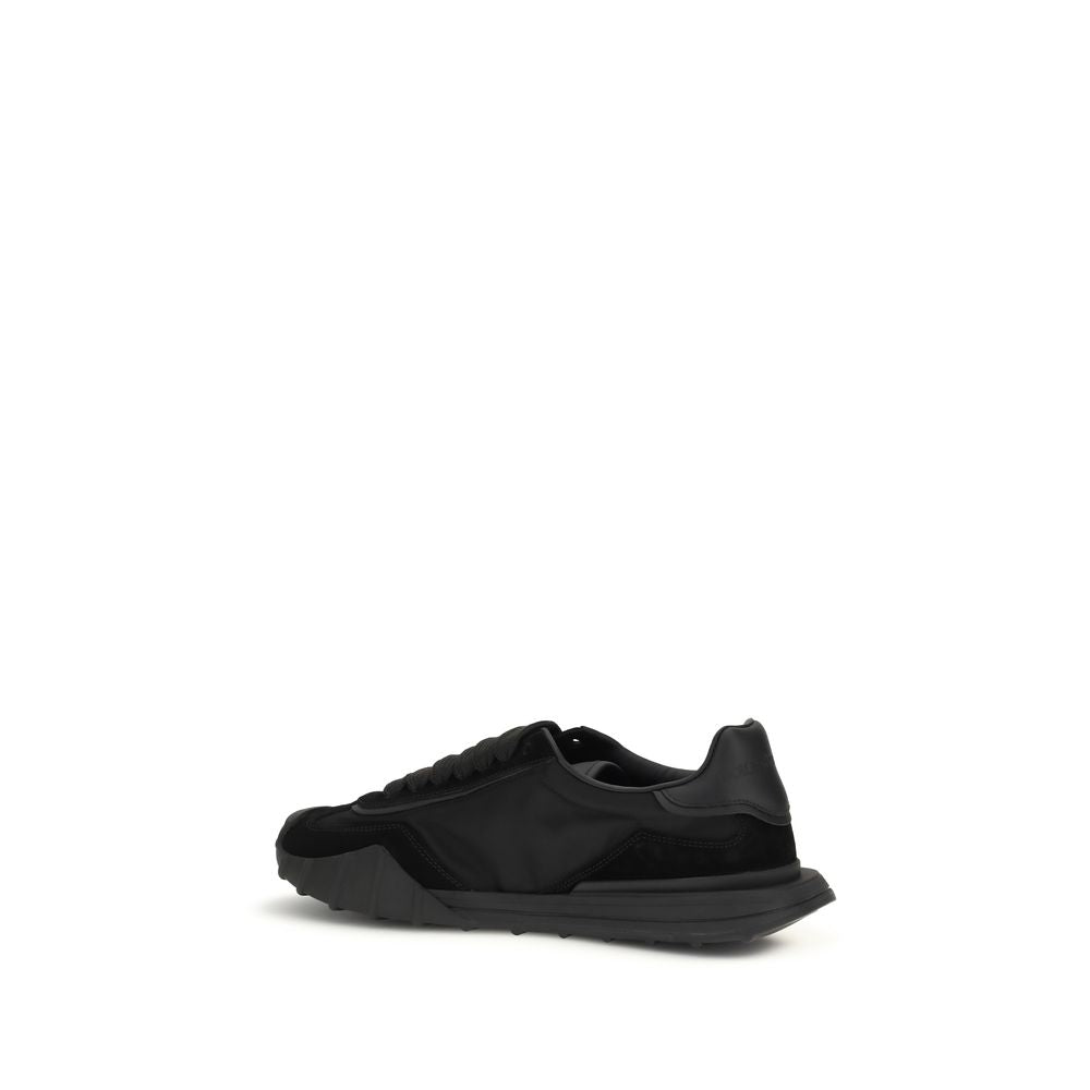 Black Calf Leather Bos Taurus Athletic Sneakers