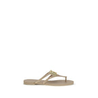 Gold Rubber Strap-On Sandals