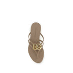 Gold Rubber Strap-On Sandals