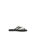Black Rubber Strap-On Sandals