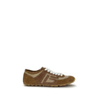 Beige Calf Leather Bos Taurus Athletic Sneakers