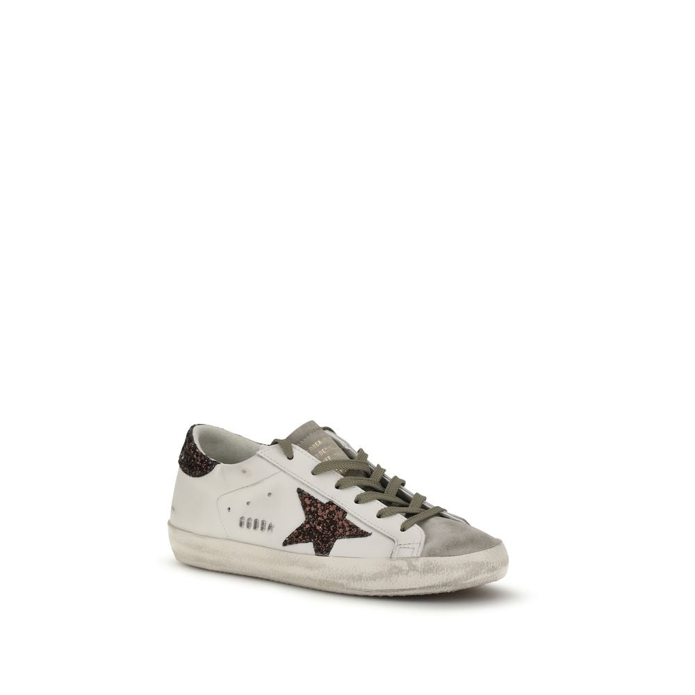 White Calf Leather Bos Taurus Sneakers