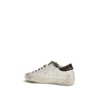 White Calf Leather Bos Taurus Sneakers