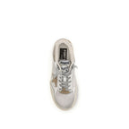 White Calf Leather Bos Taurus Chunky Sneakers