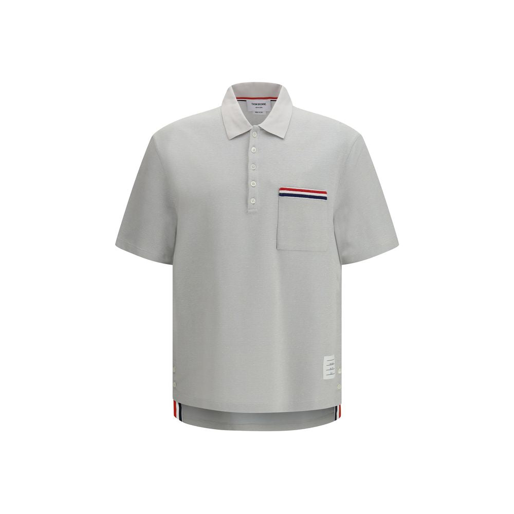 Gray Cotton Polo Shirt