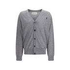 Gray Merino Wool Cardigan