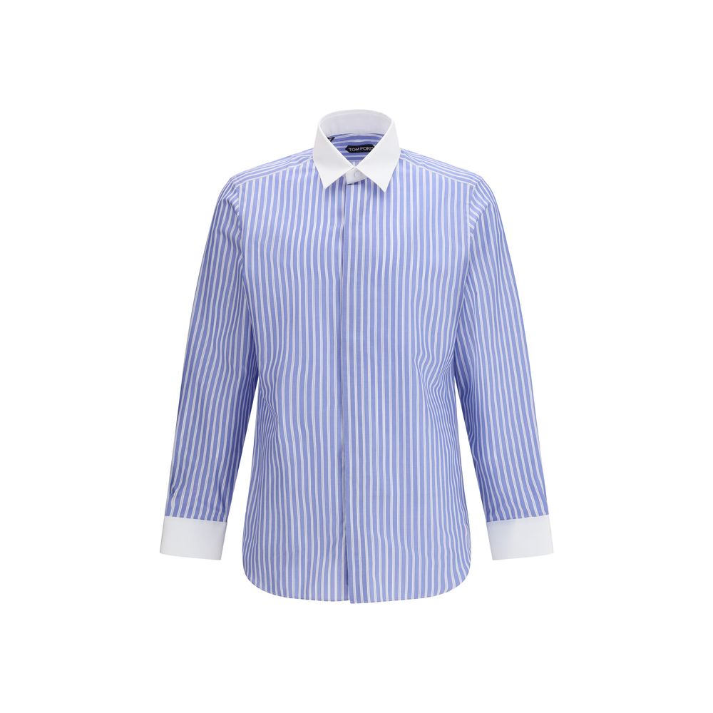 Blue Cotton Pattern Shirt
