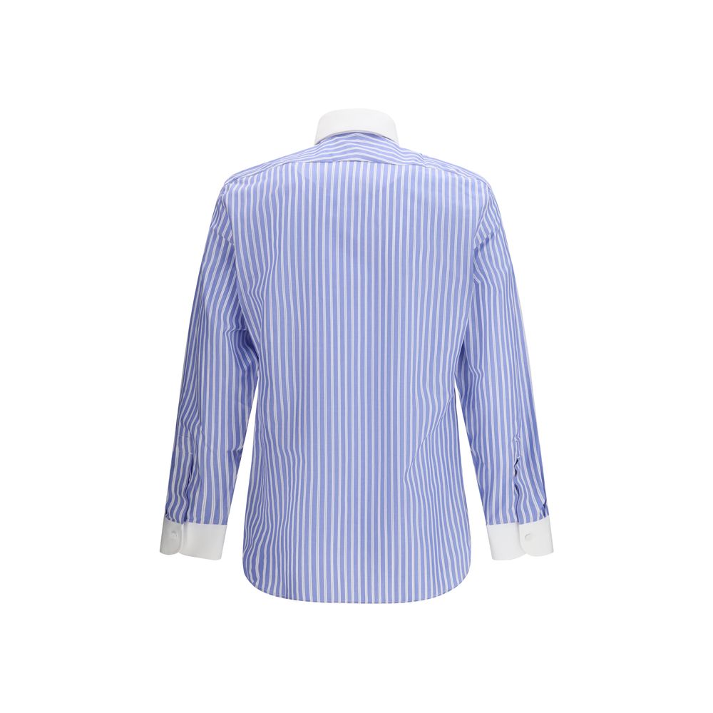 Blue Cotton Pattern Shirt