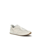 White Calf Leather Bos Taurus Low Top Sneakers