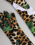 Multicolor Floral Leopard Elbow Length Women Gloves