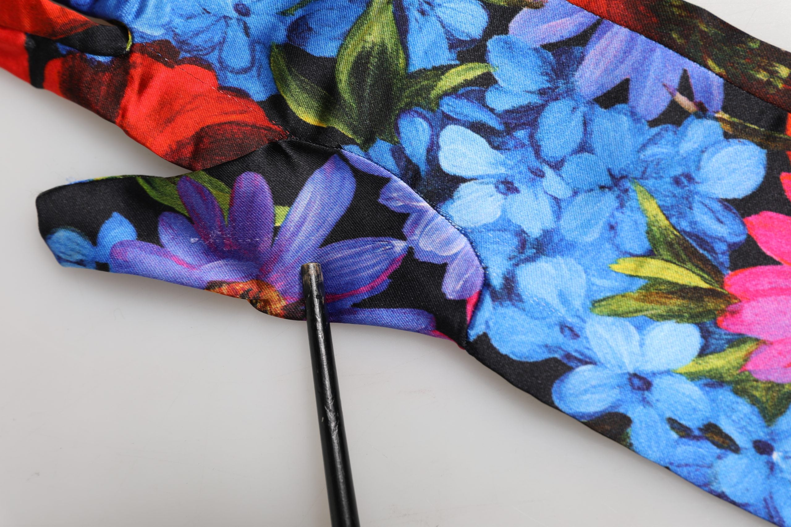 Multicolor Floral Print Elbow Length Women Gloves