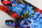 Multicolor Floral Print Elbow Length Women Gloves