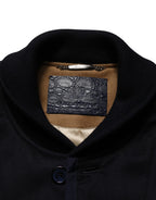 Black Cashmere Knitted Button Down Jacket