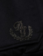 Black Cashmere Knitted Button Down Jacket