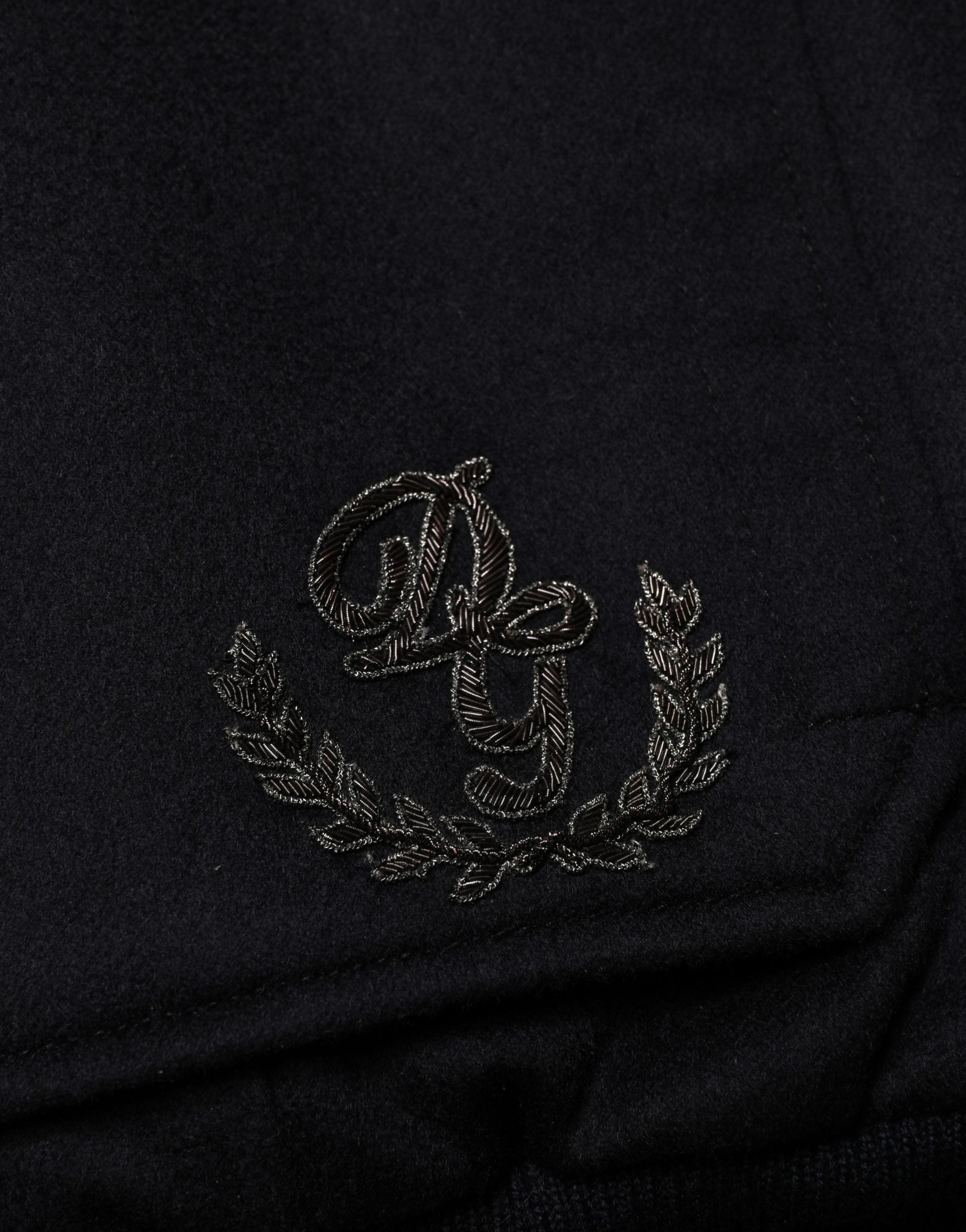 Black Cashmere Knitted Button Down Jacket
