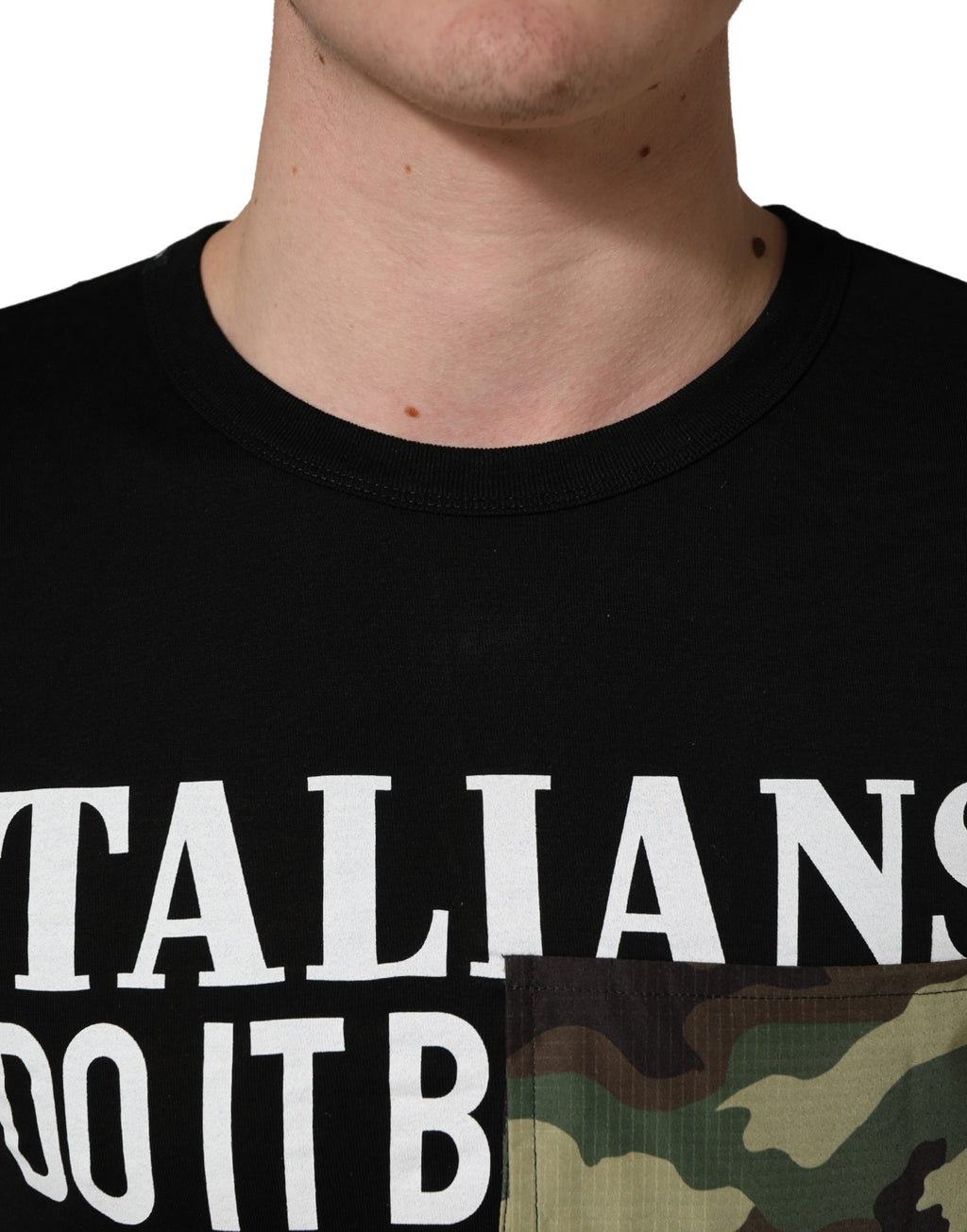 Black Italians Do It Better Camo Pocket Men T-shirt