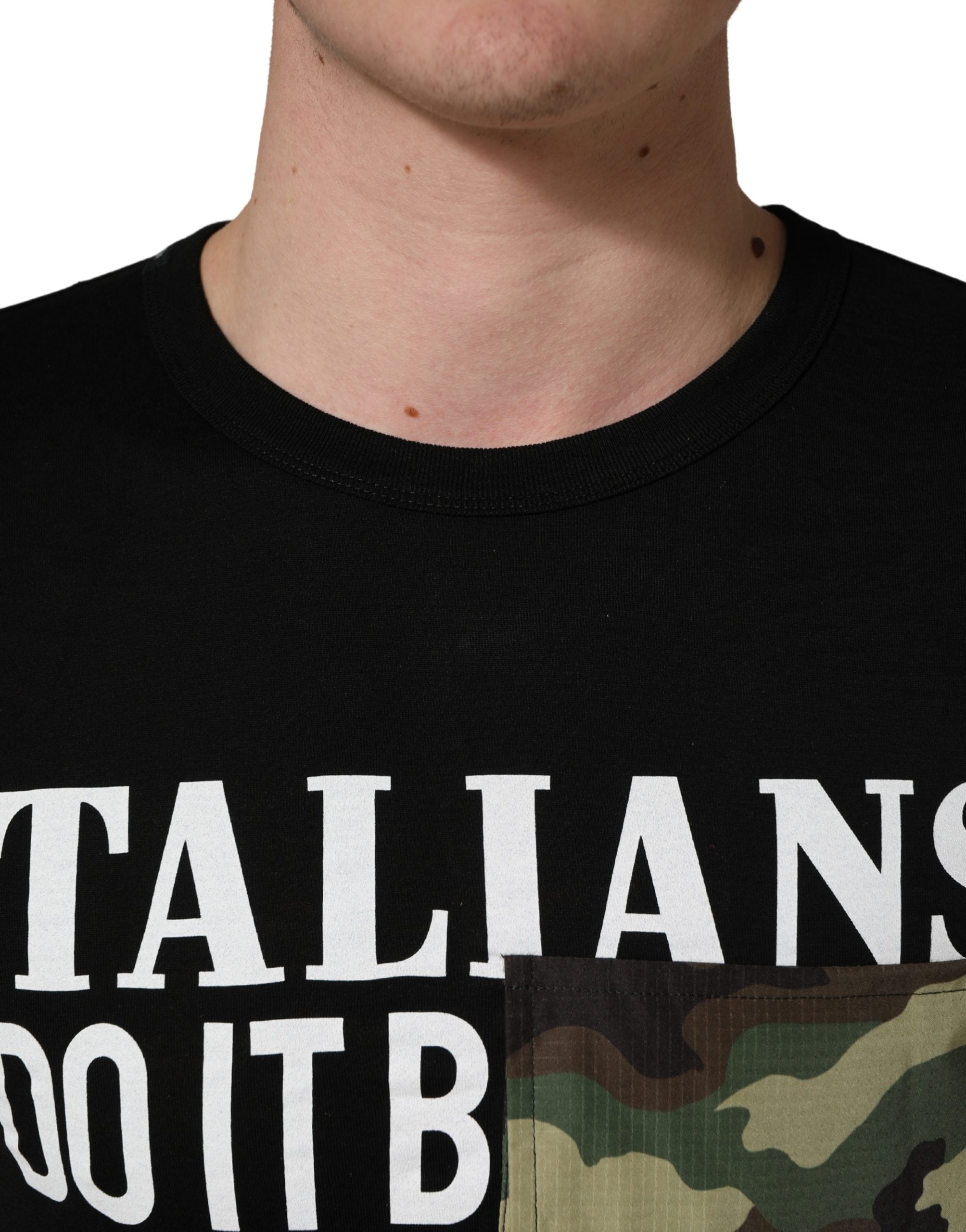 Black Italians Do It Better Camo Pocket Men T-shirt