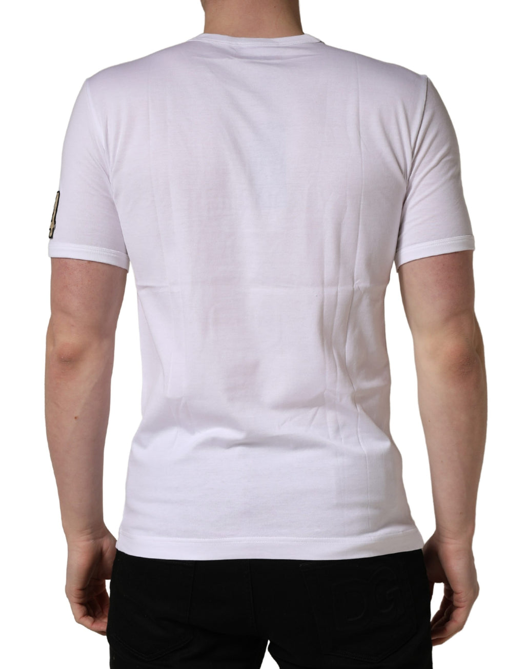 White DG King Royal Crew Neck Cotton  T-shirt