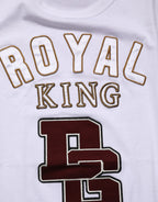 White DG King Royal Crew Neck Cotton  T-shirt
