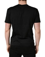 Black Logo DG Print Cotton Crew Neck T-shirt