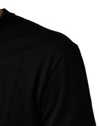 Black Logo DG Print Cotton Crew Neck T-shirt