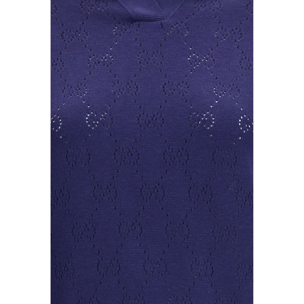 Blue Silk Dress Shirt