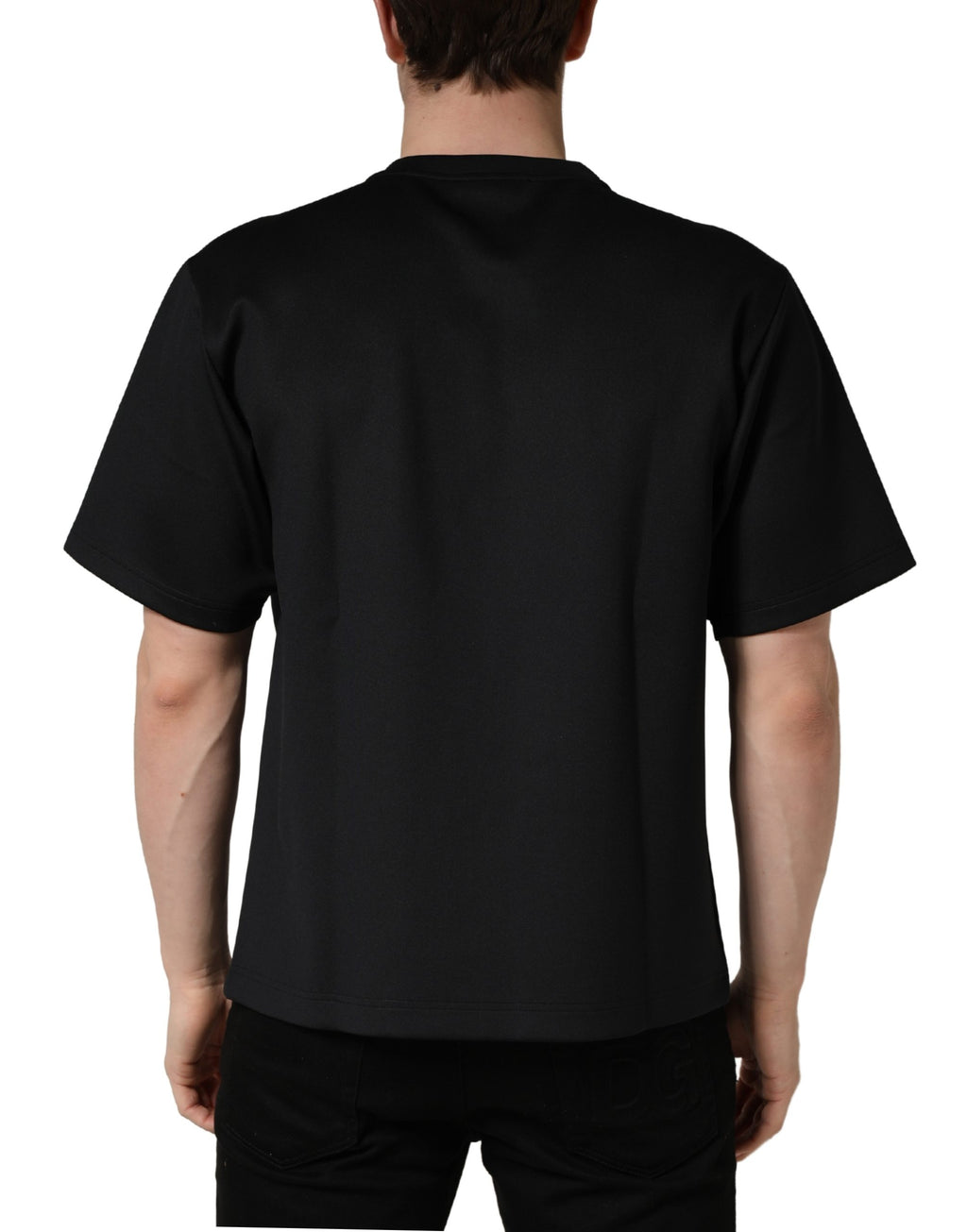 Black Have Fun Embellished Crew Neck T-shirt