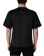 Black Have Fun Embellished Crew Neck T-shirt