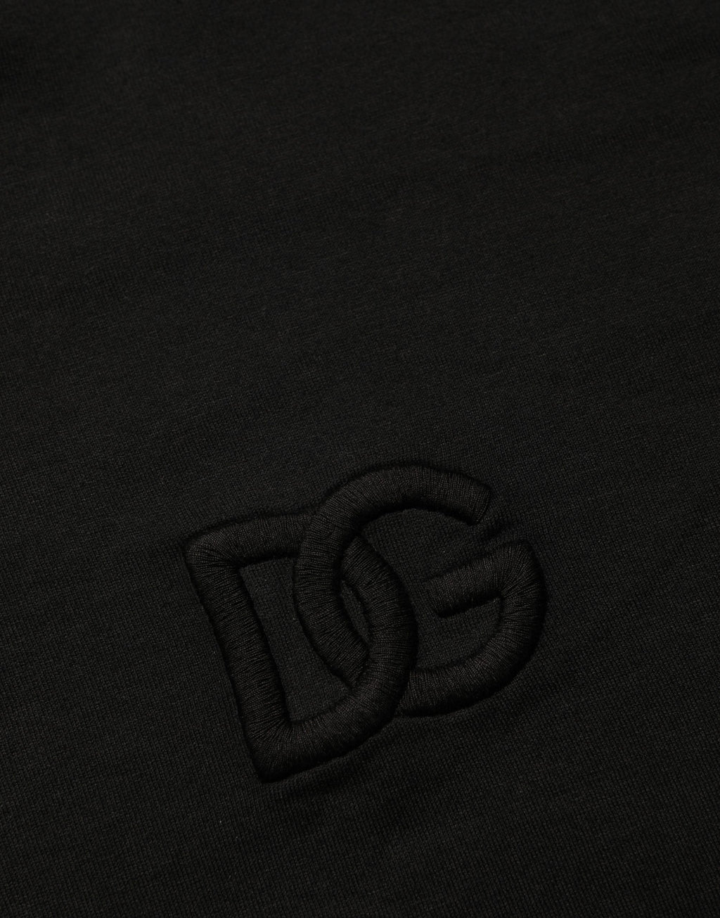 Black Cotton Short Sleeves Crew Neck  T-shirt