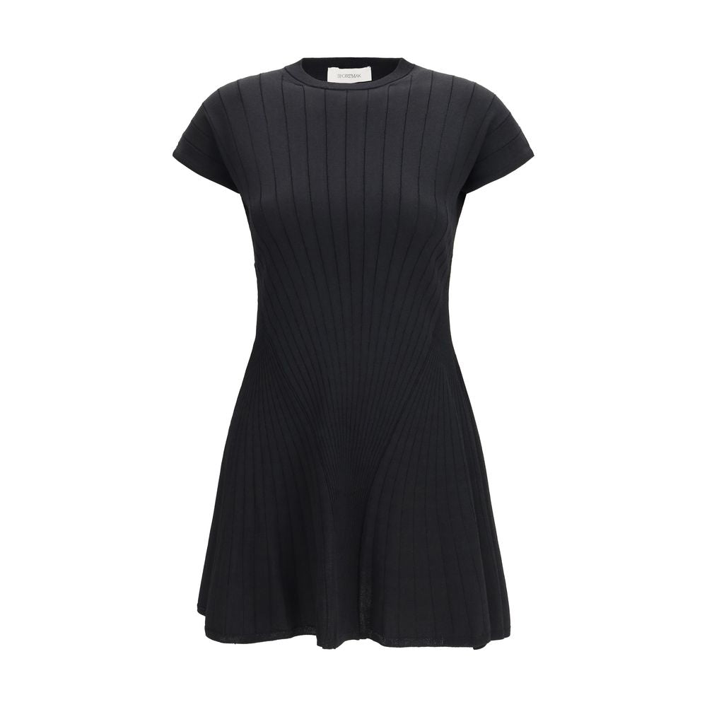 Black Viscose Casual Dress