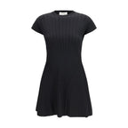 Black Viscose Casual Dress