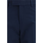 Blue Cotton Chino Pants