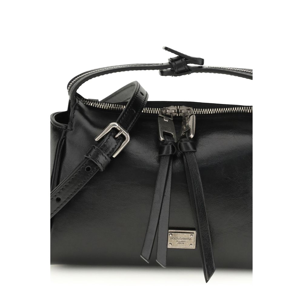 Black Calf Leather Bos Taurus Handbag