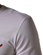 White #DGLovesDUBAI Cotton Crew Neck T-shirt