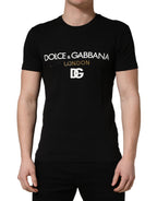 Black DG London Cotton Men Crew Neck  T-shirt