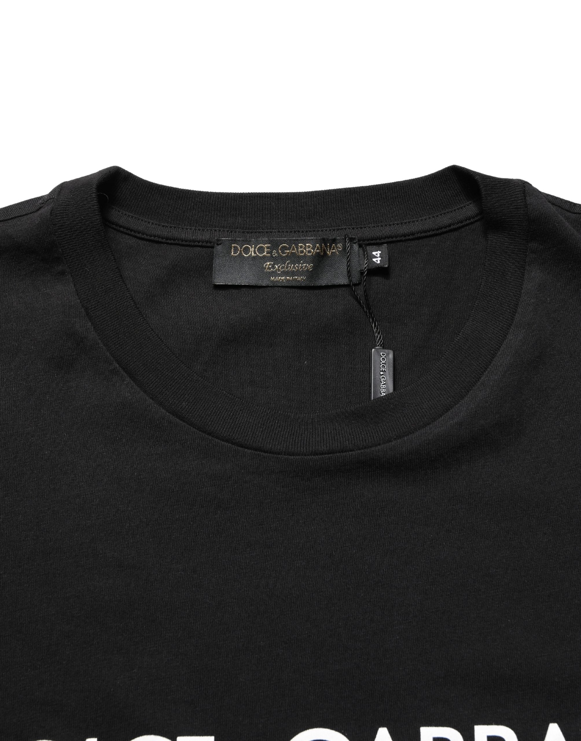 Black DG London Cotton Men Crew Neck  T-shirt