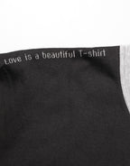 Black Two Tone DG Logo Print Cotton  T-shirt