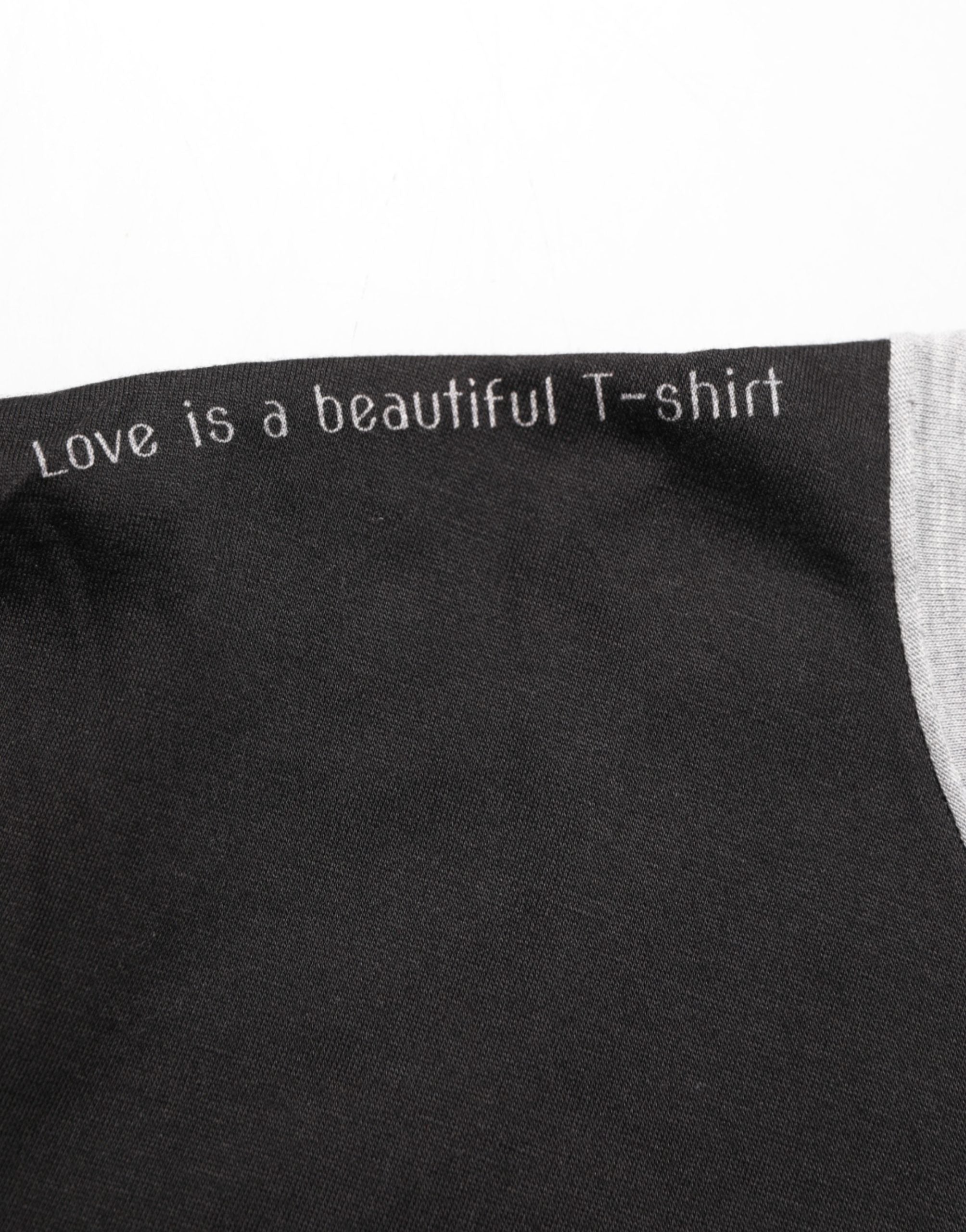 Black Two Tone DG Logo Print Cotton  T-shirt