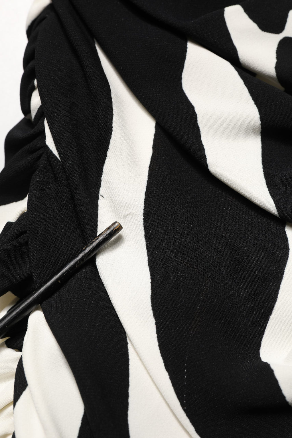 Black White Zebra Print CadyCalf Length Dress