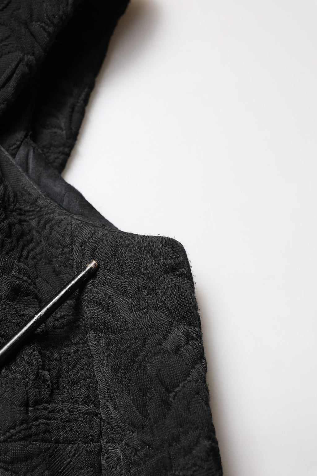 Black Floral Brocade Sheath Mermaid Dress