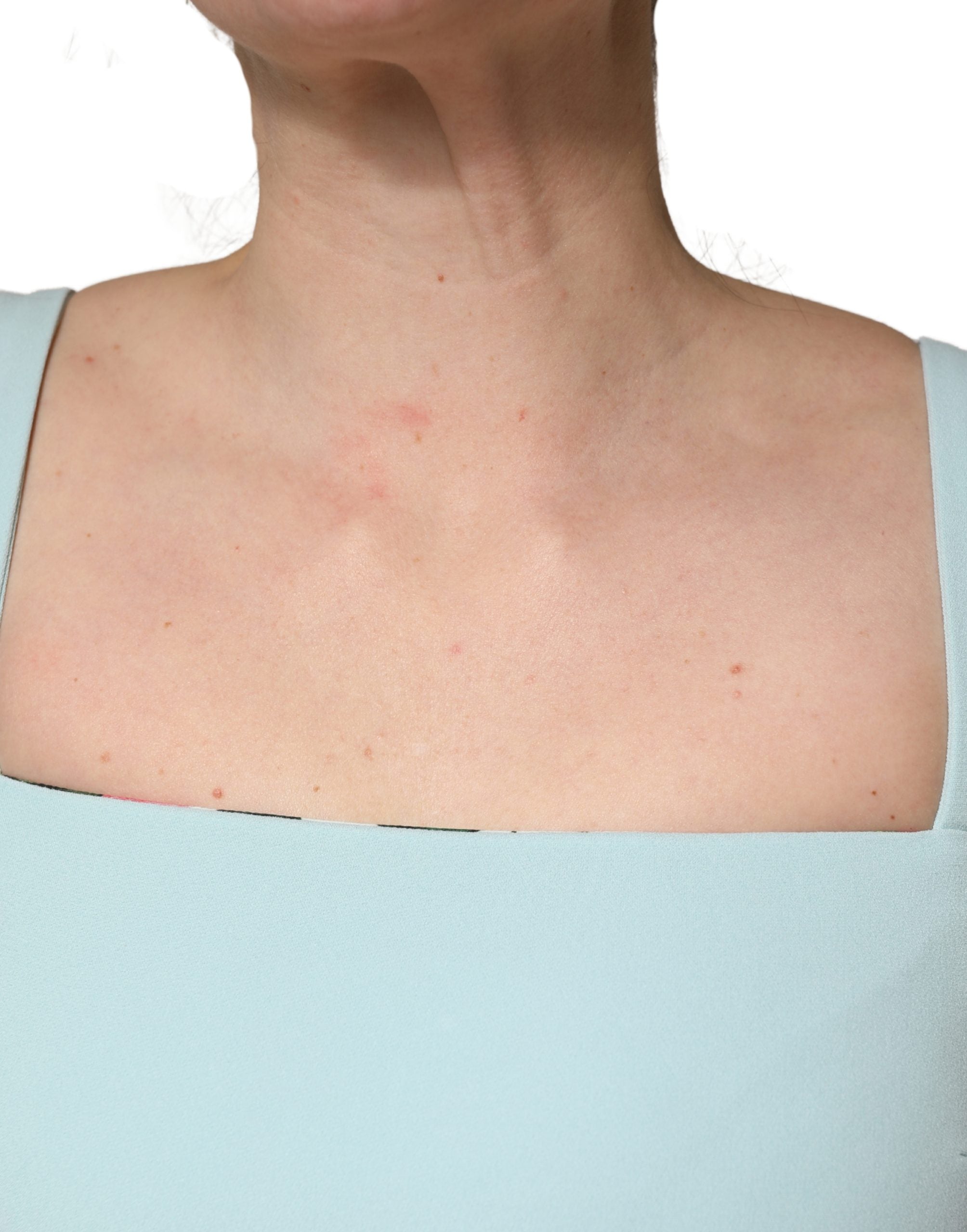 Green Square Neck Sleeveless Mini  Dress