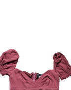 Maroon Silk Sweetheart Sheath Midi Dress