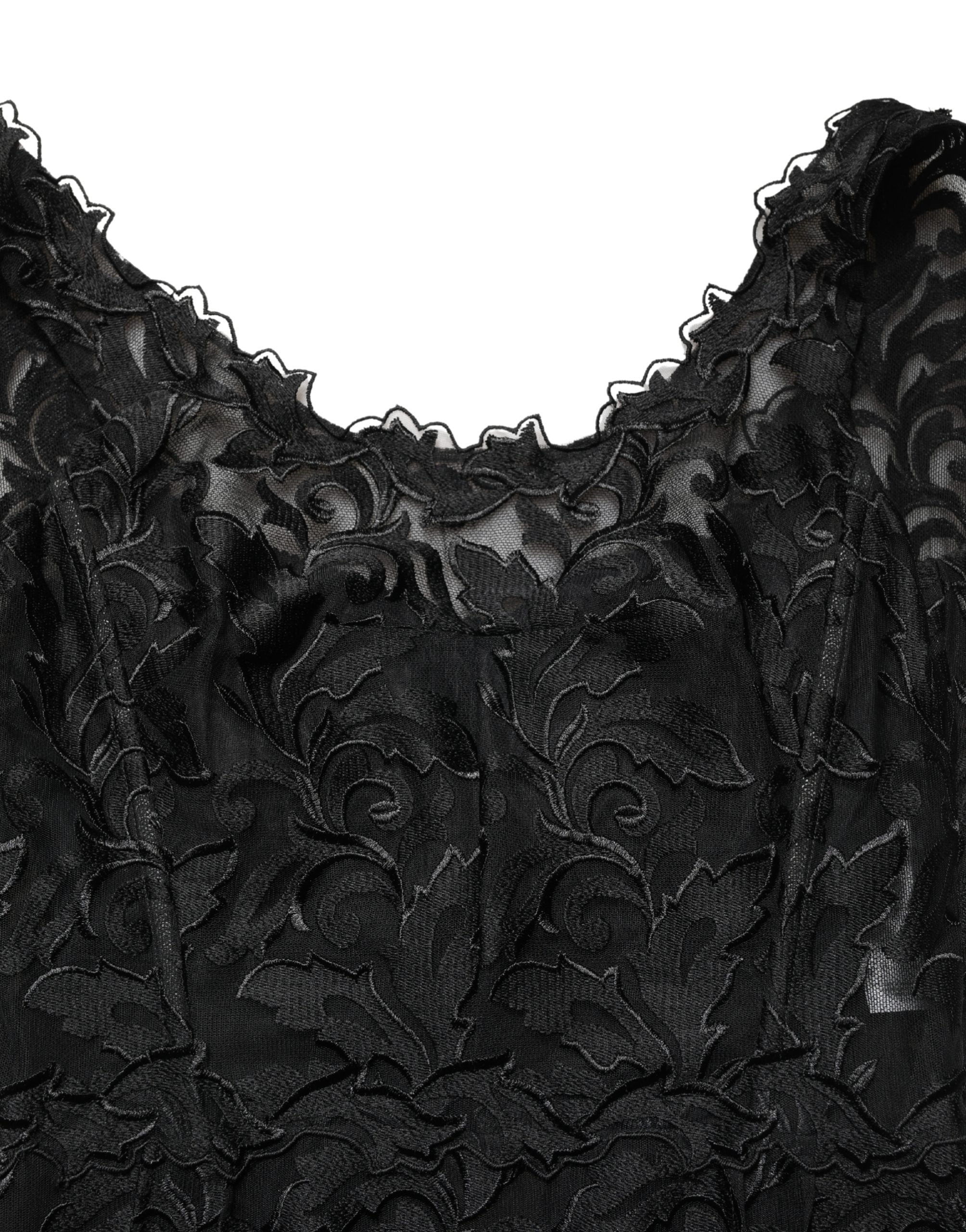 Black Floral Lace Evening Long Gown Dress