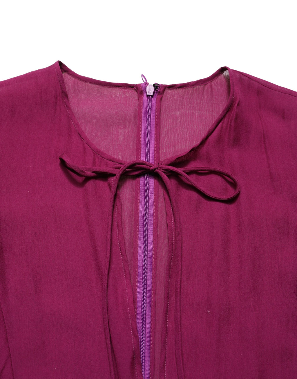 Purple Sheer Chiffon Silk Long Maxi Dress