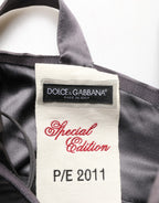 Black Satin Sleeveless Sweetheart Dress