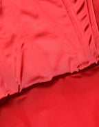 Red Halter Corset Sleeveless Sheath  Dress