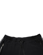 Black Viscose Mid Waist Cropped Women Pants