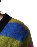 Multicolor Stripes V-neck Pullover Sweater