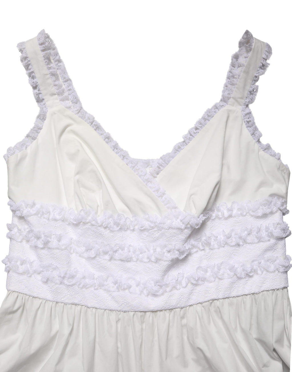 White Cotton Sleeveless Lace Maxi Dress