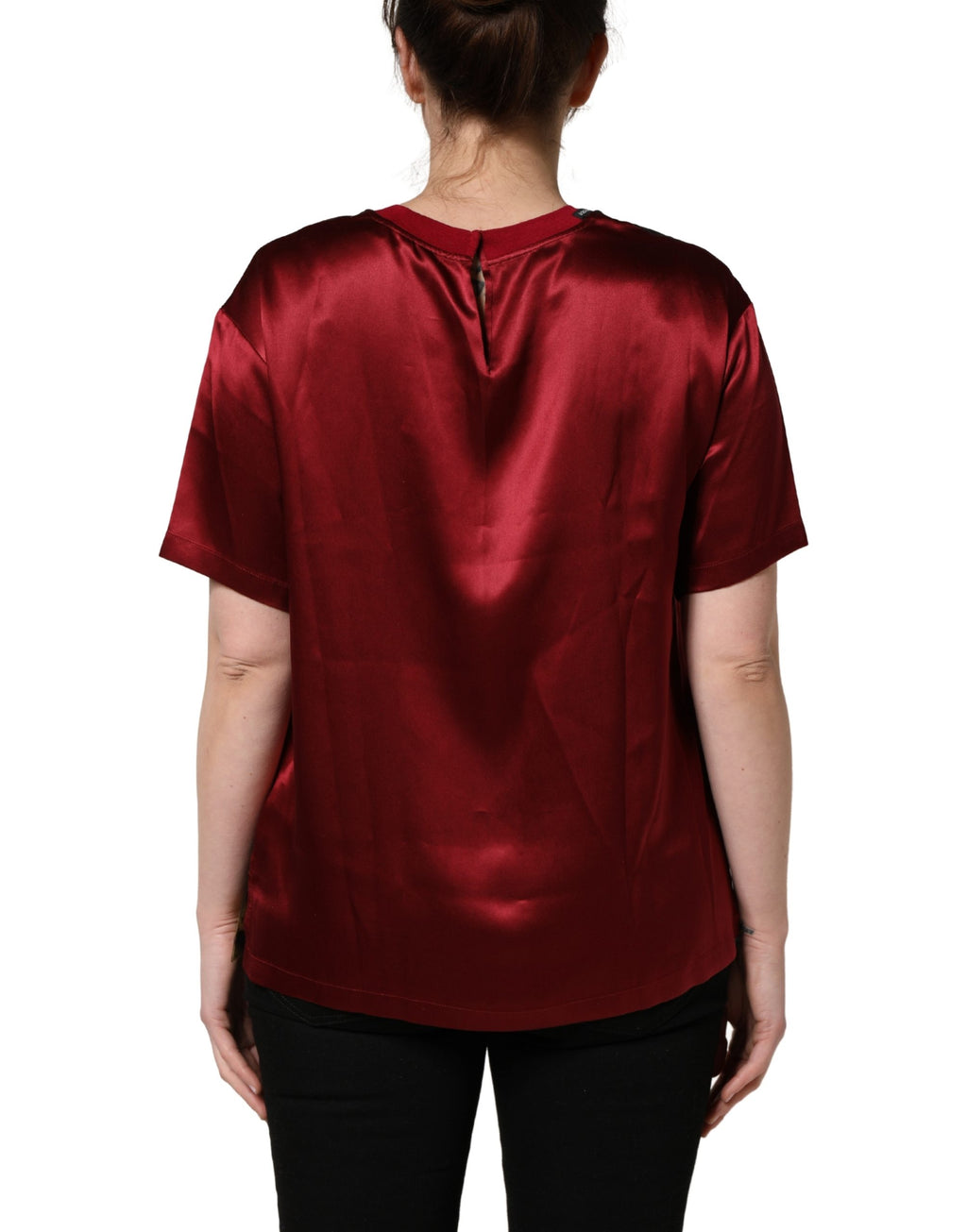 Maroon Royal Crown Dress Queen Painting Silk  T-shirt